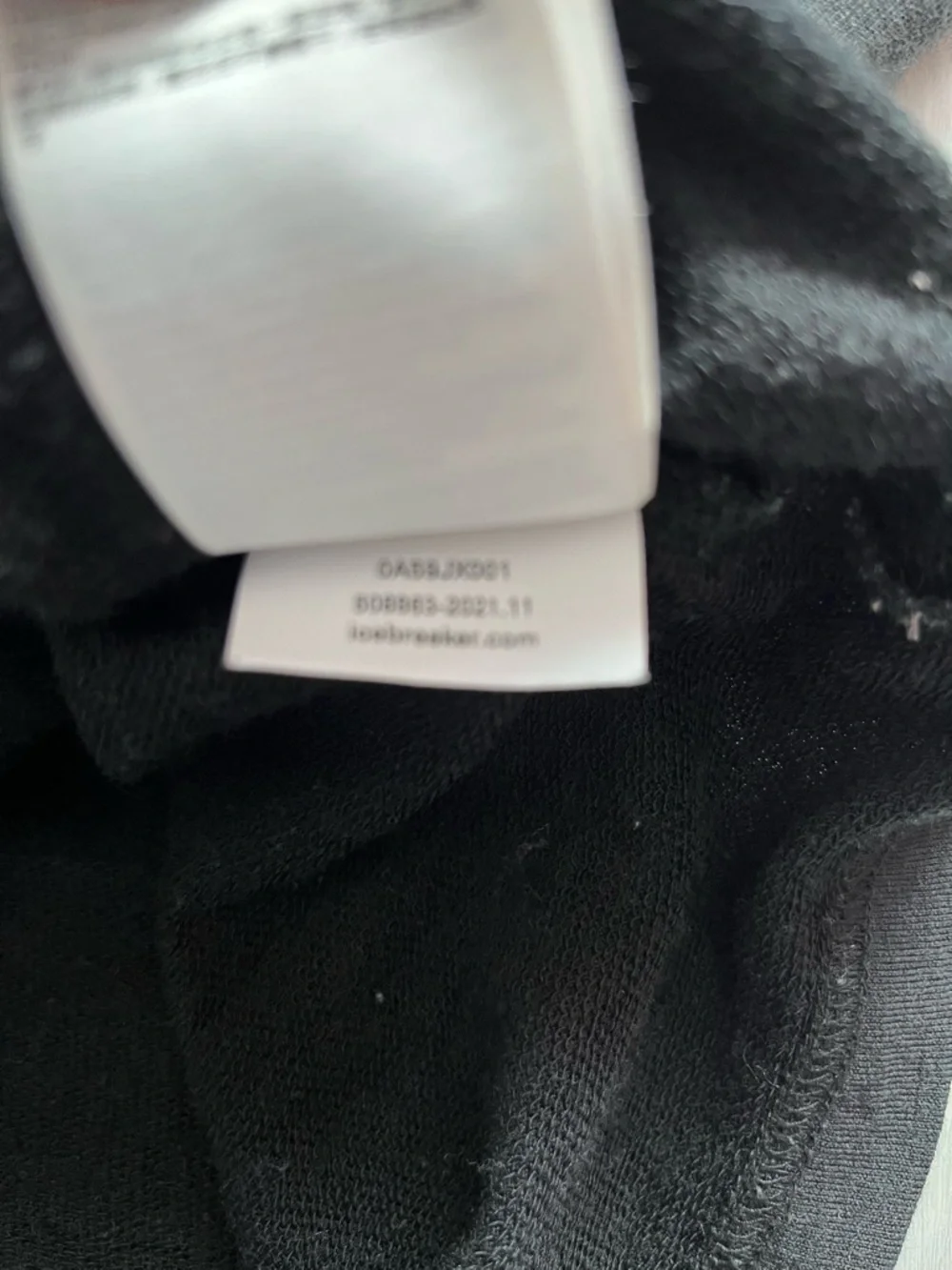 ICEBREAKER WOOL HOODED JACKET FRONT ZIP DARK BLACK WOMENS LARGE - Picture 6 of 14